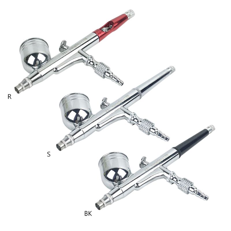 Mary Nozzle Spray Airbrush 0.3mm Aksi Ganda Dengan Sedotan Kunci Pas Untuk Nail Art / Tato