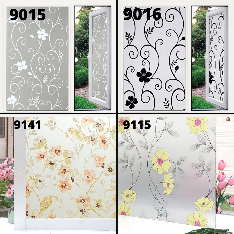 STIKER STICKER KACA LEBAR 90CM WALLPAPER WALPAPER FILM DEKORASI RUMAH PINTU JENDELA KAMAR MANDI SANBLAST SANBLAS SUNBLAST SUNBLAS KACA WALL PAPER WALLSTICKER WALLSTIKER WELPAPER KACA BAMBU BUNGA DAUN KOTAK PUTIH HITAM BURAM BUREM POLOS MINIMALIS 3D