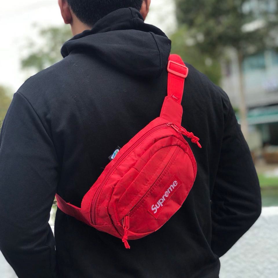 supreme fw18 waist bag red