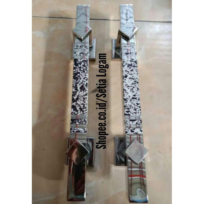 Handle pintu 45cm motif cat rintik bahan stainless 304