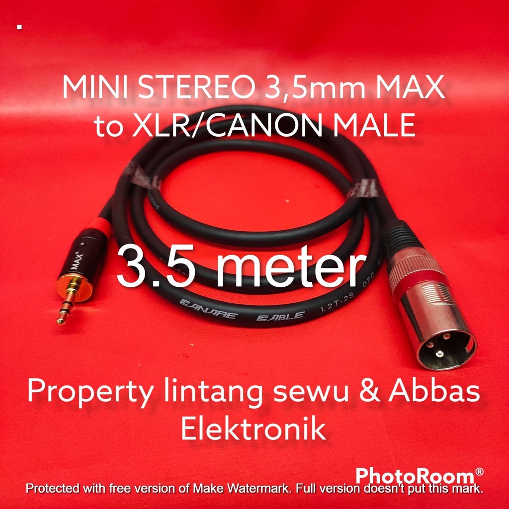 KABEL JEK MINI STEREO MAX TO XLR CANON MALE 3.5 meter