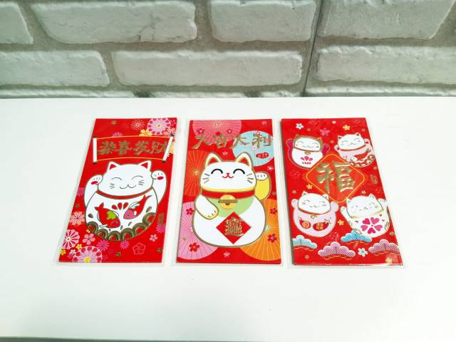 2860 Angpao Tahun Baru Imlek Babi 2019 Ampao Kado Dekorasi Imlek Hiasan Lucky Cat Maneki