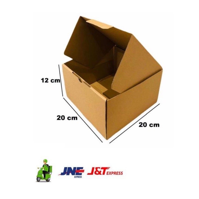 

kardus diecut polos baru uk 20x20x12 cm