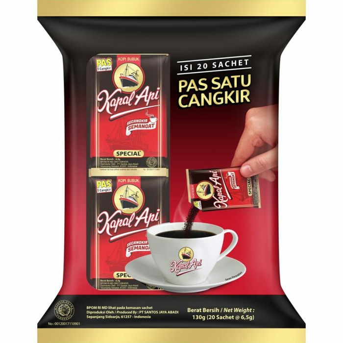 

KOPI KAPAL API PAS 1 CANGKIR 6,5 GRAM X 20 PCS TANPA GULA HALAL