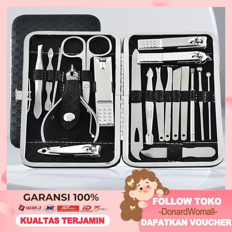 Jual Gunting Kuku Set 19 In 1 Manicure Set 19 In 1 Perawatan Kuku ...