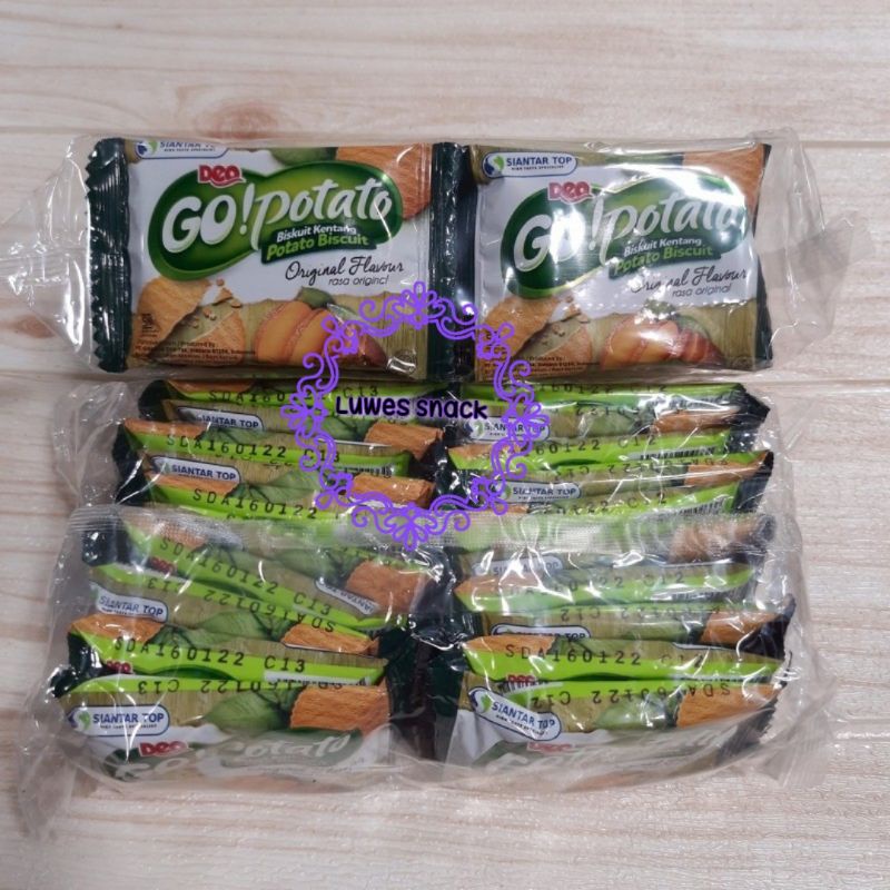 

siantartop gopotato isi 10pcs-jajanan jadul - snack jadul-biskuit jadul-makanan ringan