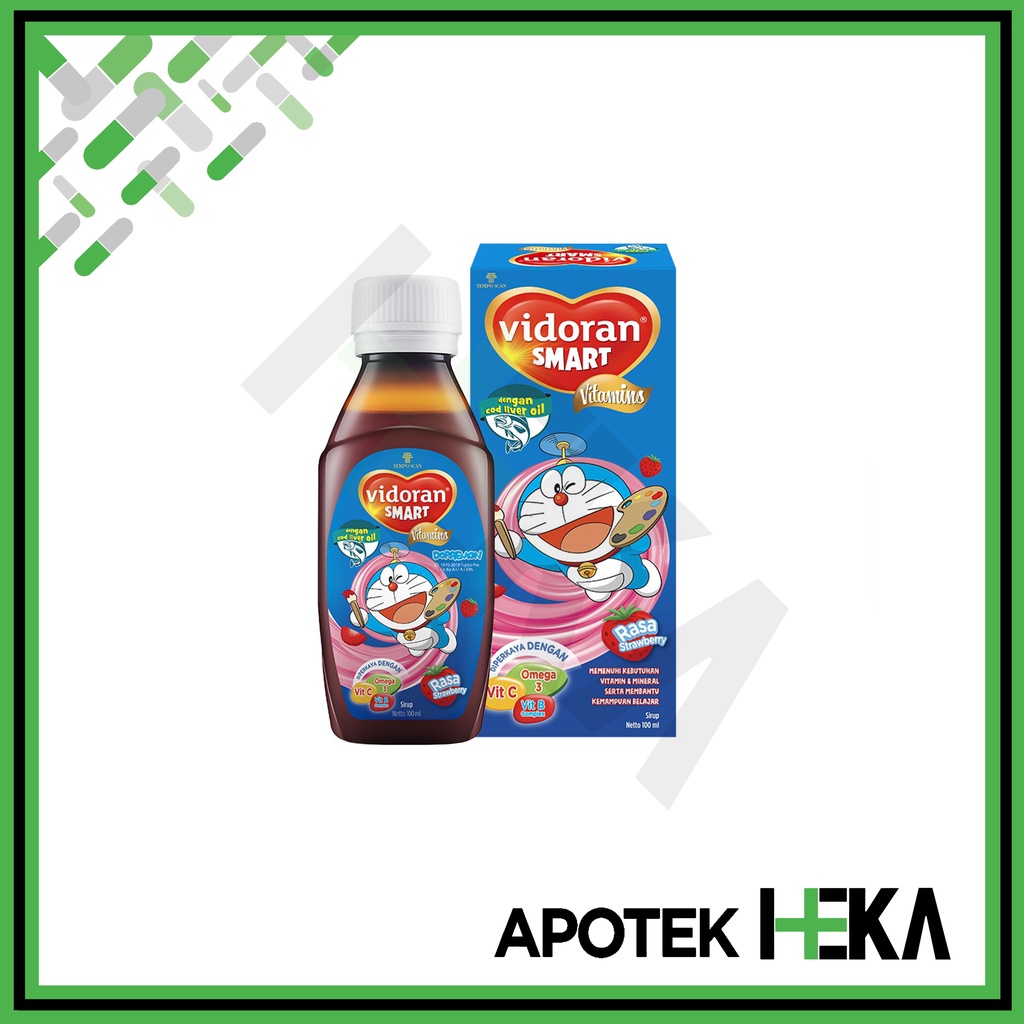 Vidoran Smart Strawberry Syrup 100 ml - Sirup Suplemen Anak (SEMARANG)