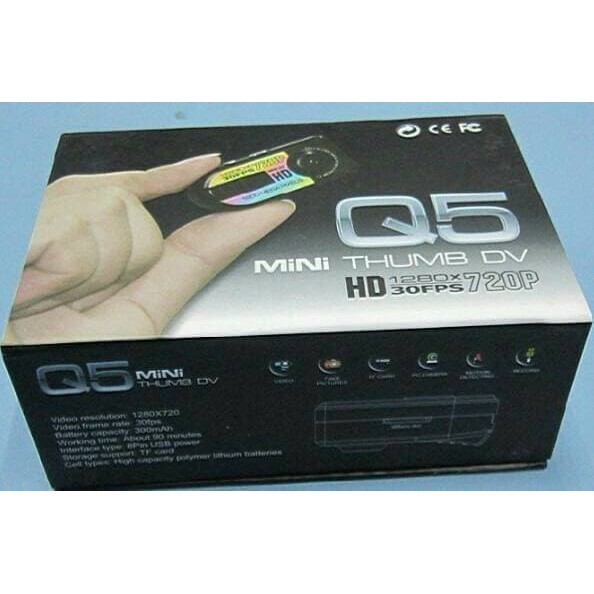 Promo Kamera Q5 MINI THUMB DV 12MP SPY CAMERA 720HD Murah