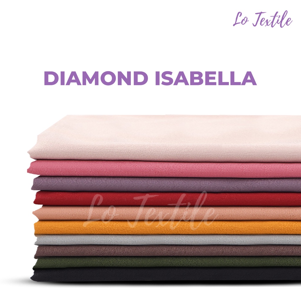 Kain Diamond Isabela Premium 0.5 Meter  (Seri 2) - Bahan Diamon Isabell Meteran