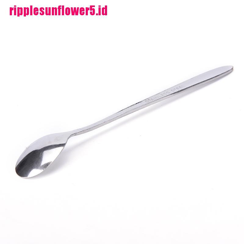 Sendok Teh / Kopi / Es Krim / Dessert Bahan Stainless Steel Dengan Gagang Panjang 16cm