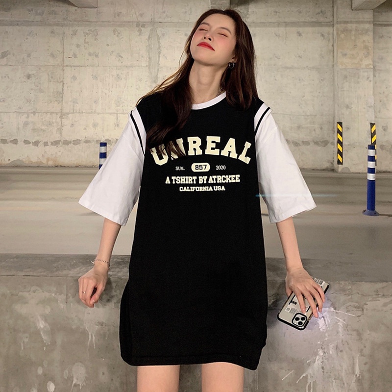 [littlecrab] Kaos Oversize Kemeja Kaos Unreal A Tshirt By Atrckee Kaos Couple Unisex Tshirt Berkualitas Korean Style