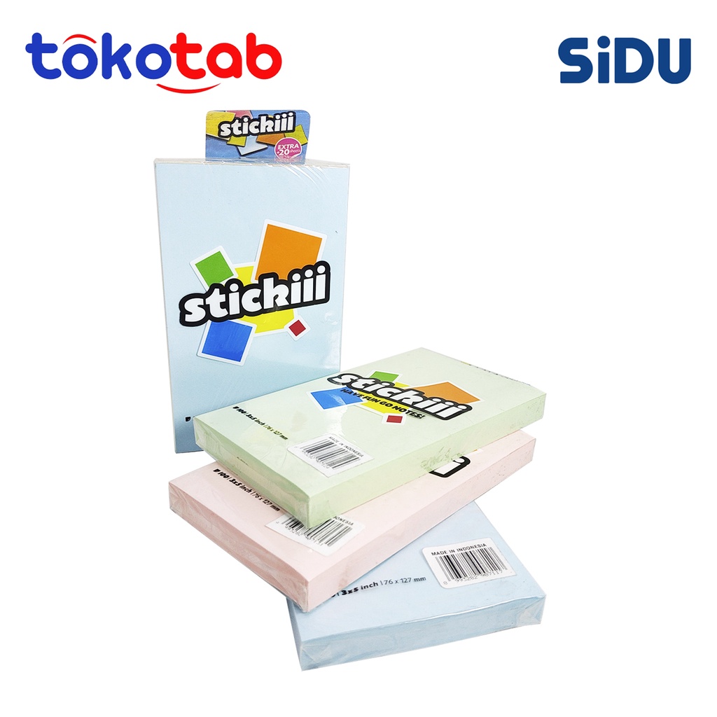 

Tokotab - Stickiii Sticky Notes SIDU Rainbow Pastel