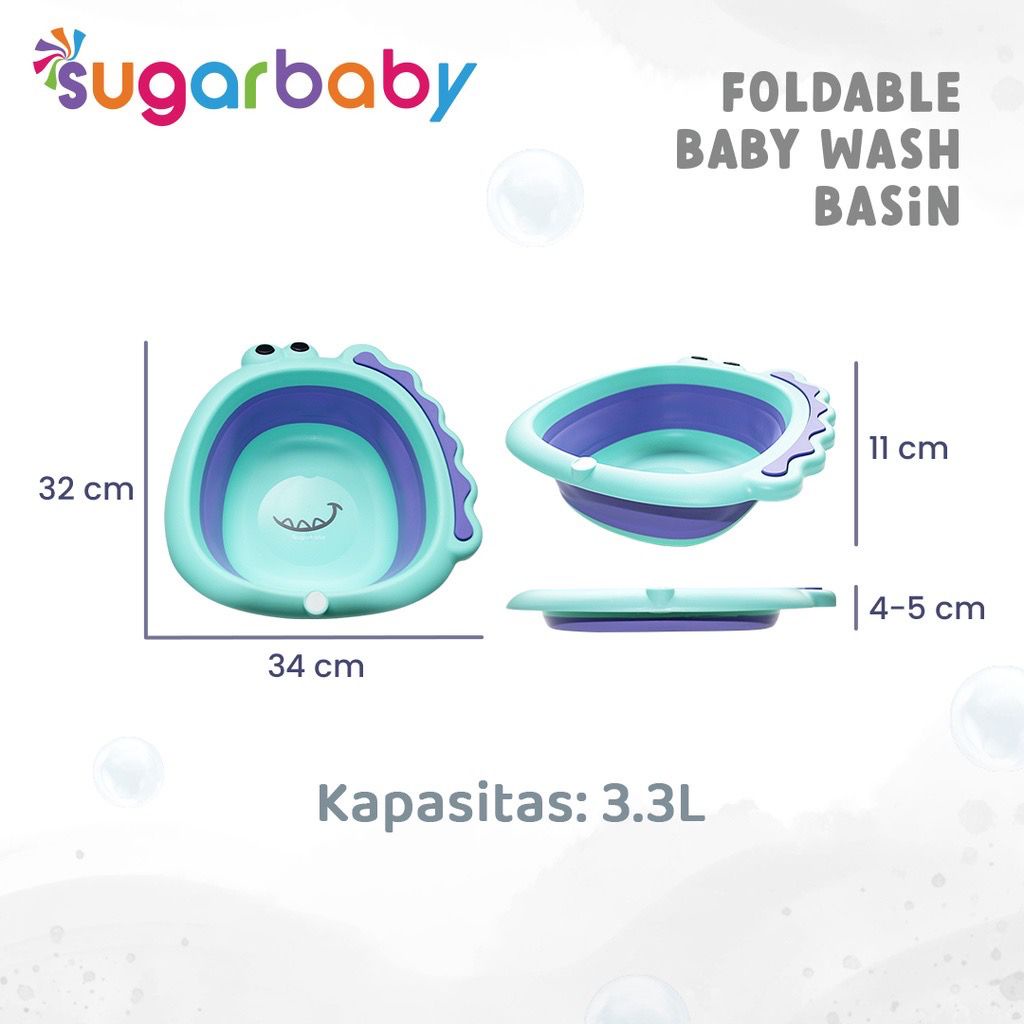 [FREE BUBBLE WRAP] Sugar Baby Foldable Baby Wash Basin / Baskom Lipat Bayi Ember Lipat Bayi Multifungsi