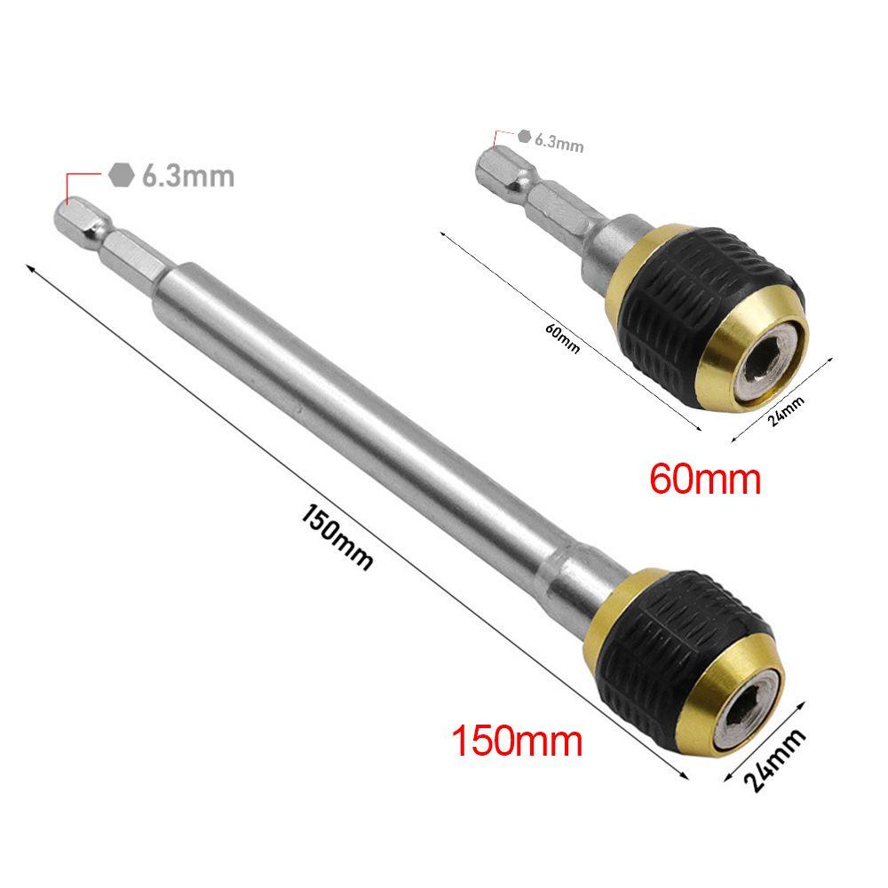 Kepala Batch Konversi SOLIGHTER Perpanjang Self-locking Power Tool Bor Bits Tool Universal Post Hex Shank Connector