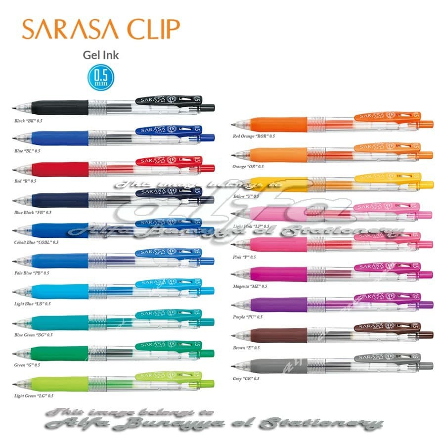 Pulpen Sarasa 0.5 (ORI) - Gel Pen 0,5 G