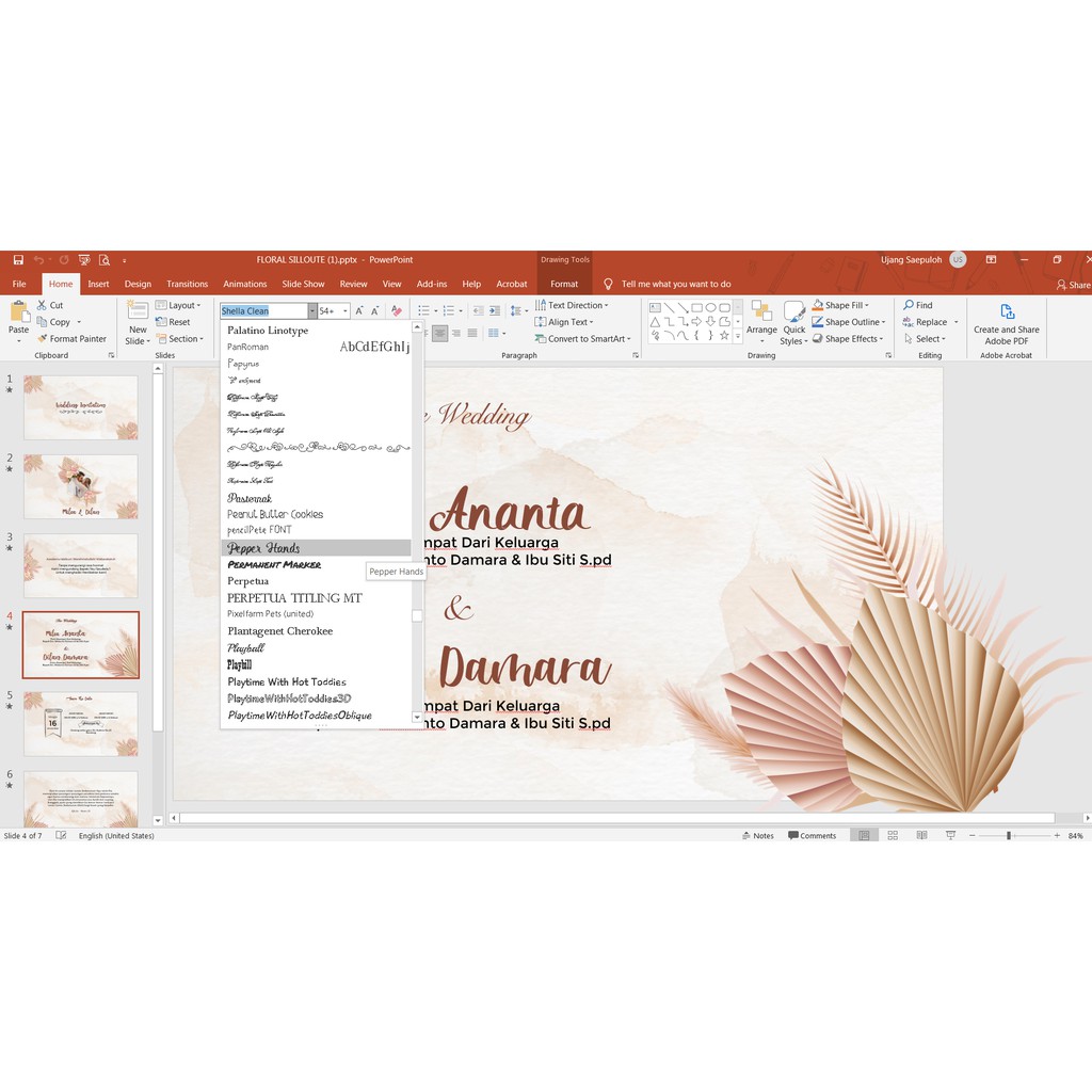 TEMPLATE UNDANGAN PERNIKAHAN DIGITAL | Video Invitation Wedding Ms Power Point Ucapan Kado Souvenir