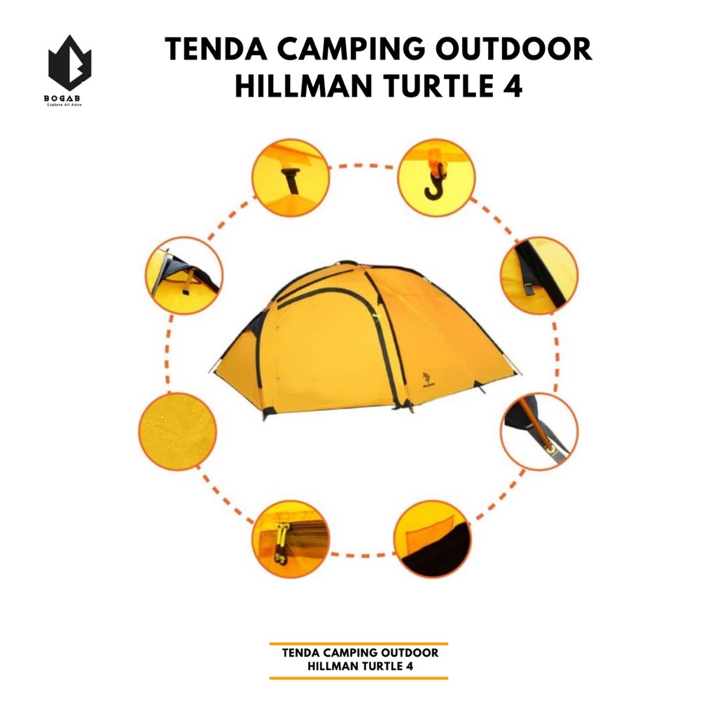 Tenda Hilman - Hilman Turtle 4 - Tenda Outdoor - Tenda Camping - TENDA DOUBLE LAYER