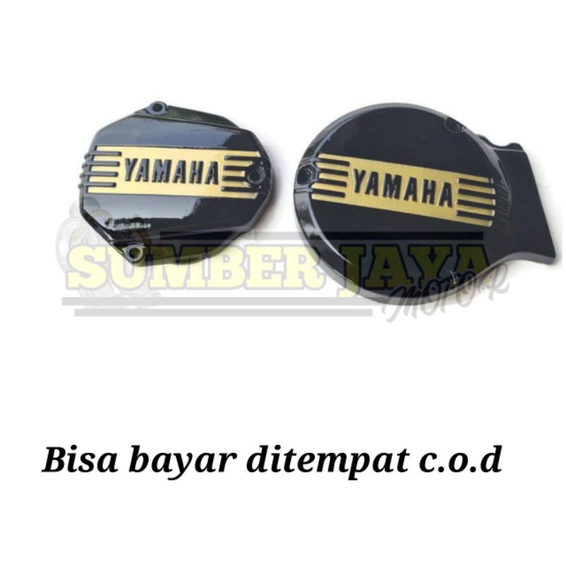 Tutup cover bak kalter blok mesin pompa oli magnet RX KING Rxking cobra kobra timbul hitam lis gold