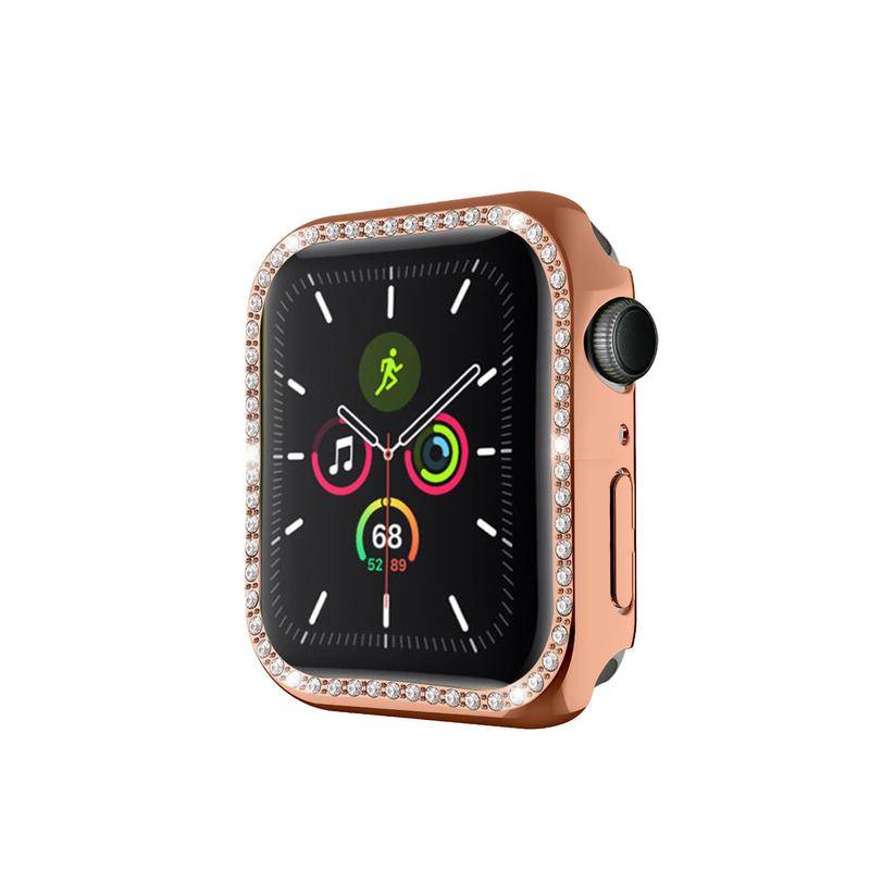 Case Bezel Lapis Kristal Berlian Berkilau Untuk Apple Watch Seri 7 6 5 4 3 2 1 SE 45mm 41mm 42mm 44mm 40mm 38mm