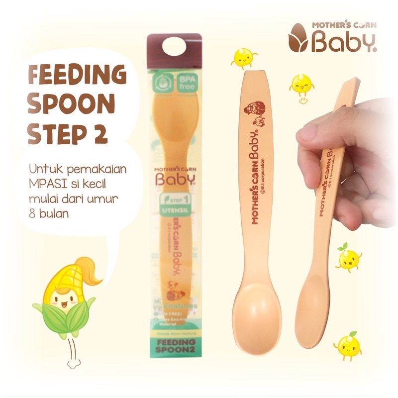 MOTHER'S CORN Feeding Spoon Step 2 - Sendok makan bayi