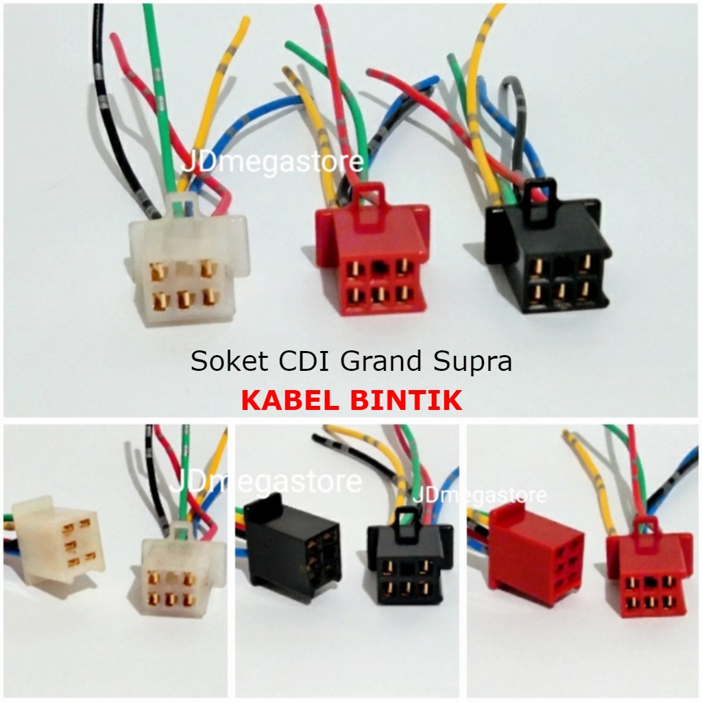 (Grosir/COD) Soket CDI Grand Supra - KABEL BINTIK