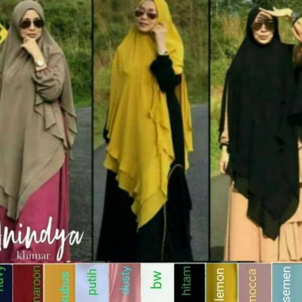 Muraaaahh.. (KHIMAR MEWAH) Khimar Anindya Syari Dua Layer [Khimar Ceruty Jumbo Soft Pad Anindya]
