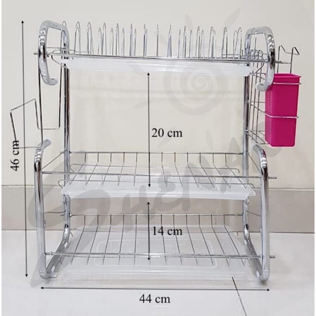 RAK PIRING SEBAGUNA / RAK PIRING / RAK PIRING 3 LAYER /RAK PIRING 3 SUSUN/rak piring bahan stainless