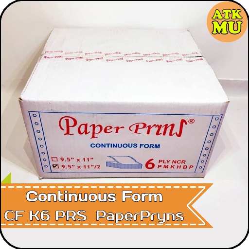 

Kertas Continuous Form 9,5" x 11"/2 6 PLY NCR K6 PRS PaperPryns