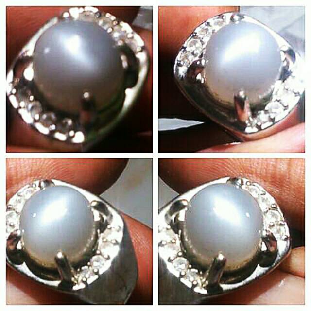 CINCIN CAT EYE MOONSTONE SUPER LUSTER RING MEWAH ANTIK. GARANSI ASLI ALAM 