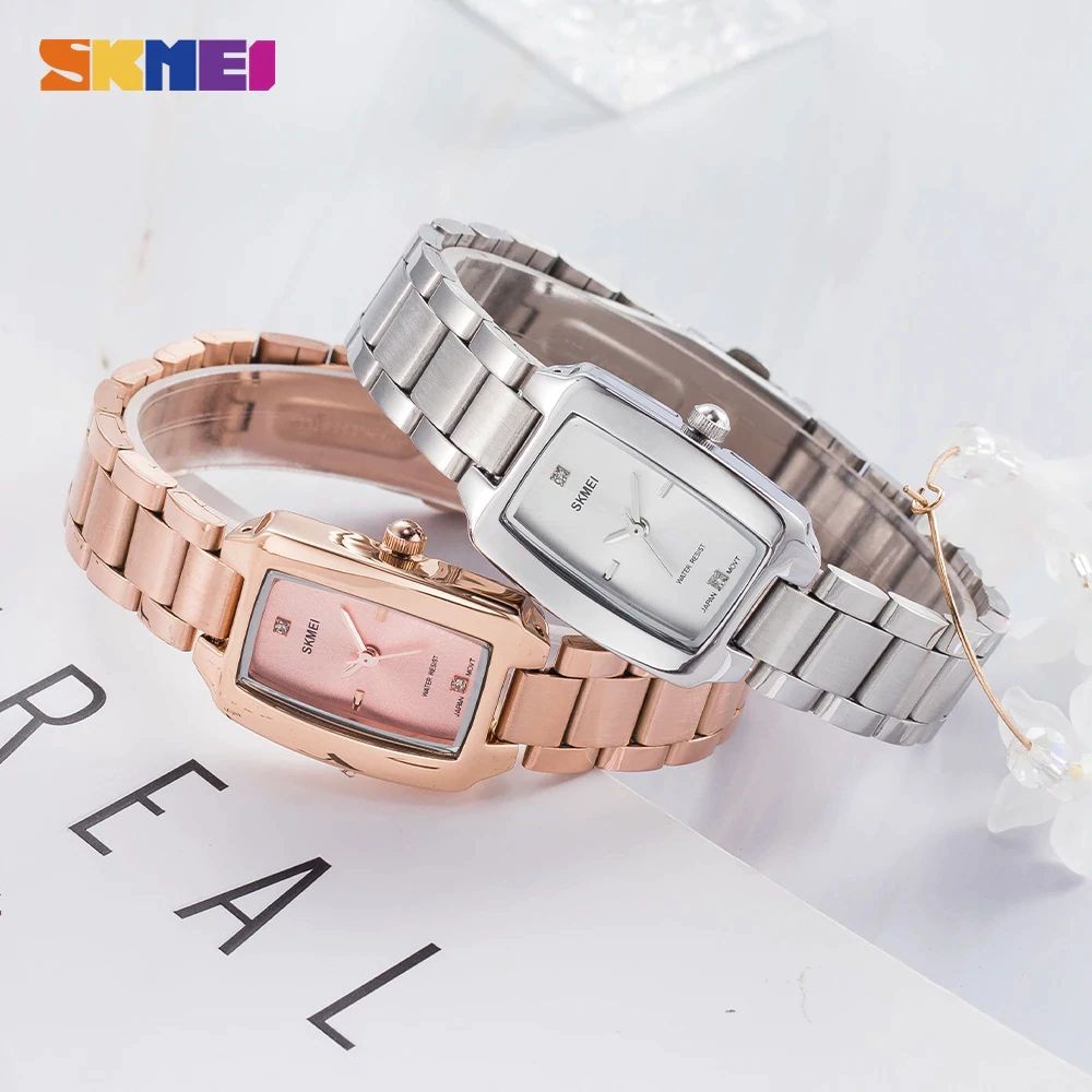 Jam Tangan Wanita Analog SKMEI 1400 Tali Rantai Original Anti Air / SKMEI 1400 Women's Luxury Quartz Simple Waterproof Stainless Steel Watch Jam Tangan Perempuan