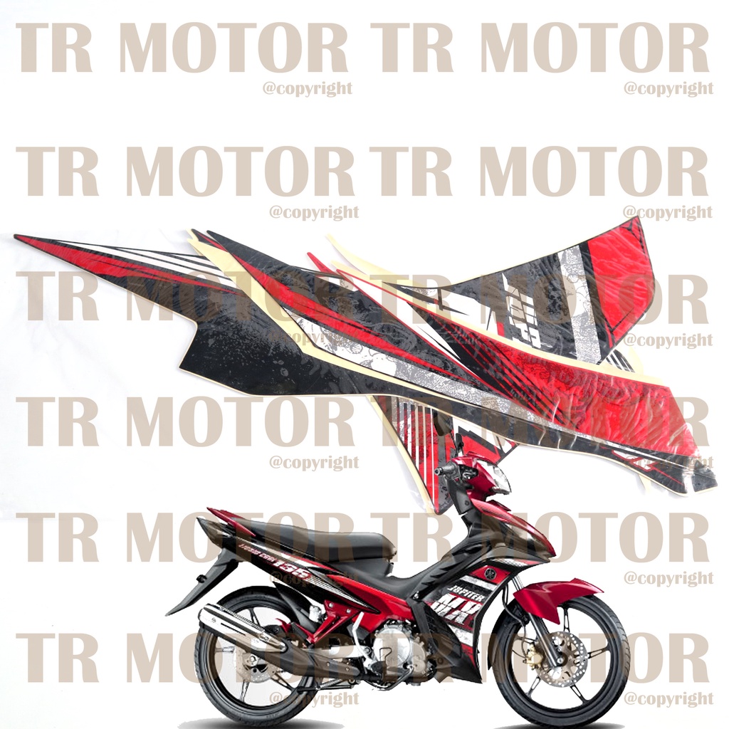 Stiker Motor Jupiter MX 135 2013 Sticker Striping Lis Full Set Motor