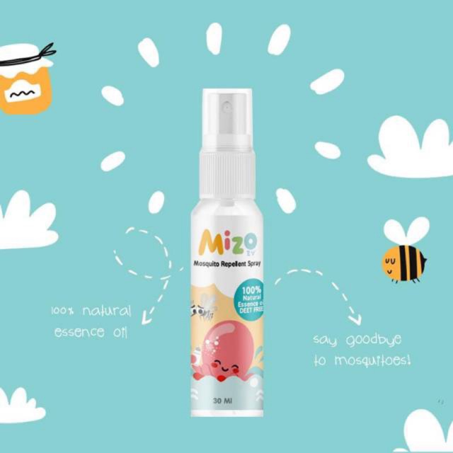 MIZO Mosquito Repellent Spray / Semprotan Bayi Anti Nyamuk Organik Isi 30ml