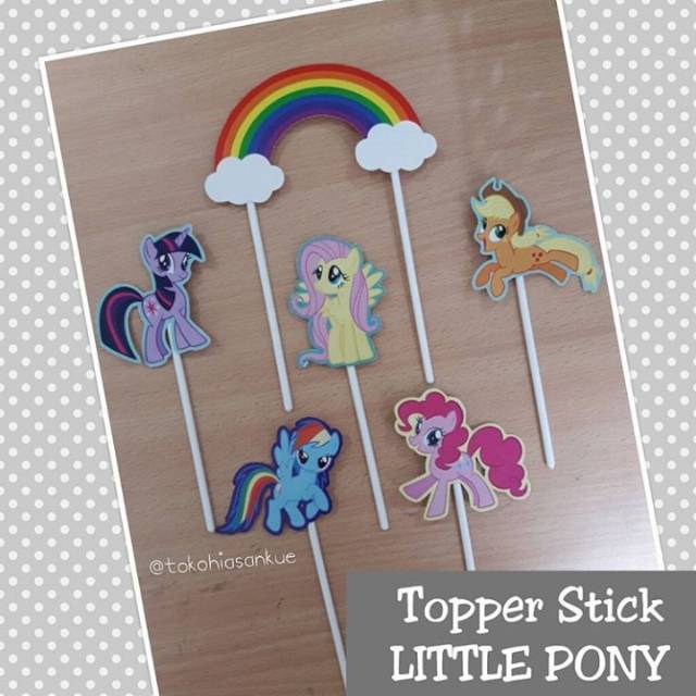 HIASAN KUE TUSUKAN KUE STIK MY LITTLE PONY / KUDA PONY