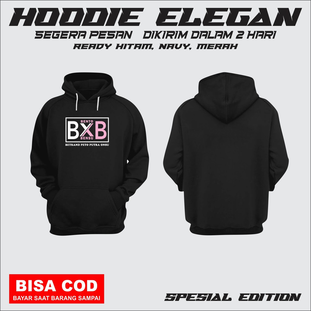SWEATER HOODIE JUMPER BXB BETRANDTERBARU PRIA DAN WANITA S - 4XL