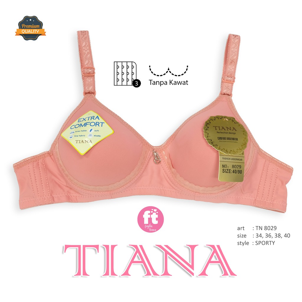 TIANA | BRA Cup B TANPA KAWAT KAIT 3 / BH Cup B KAIT 3 / art TN 8029