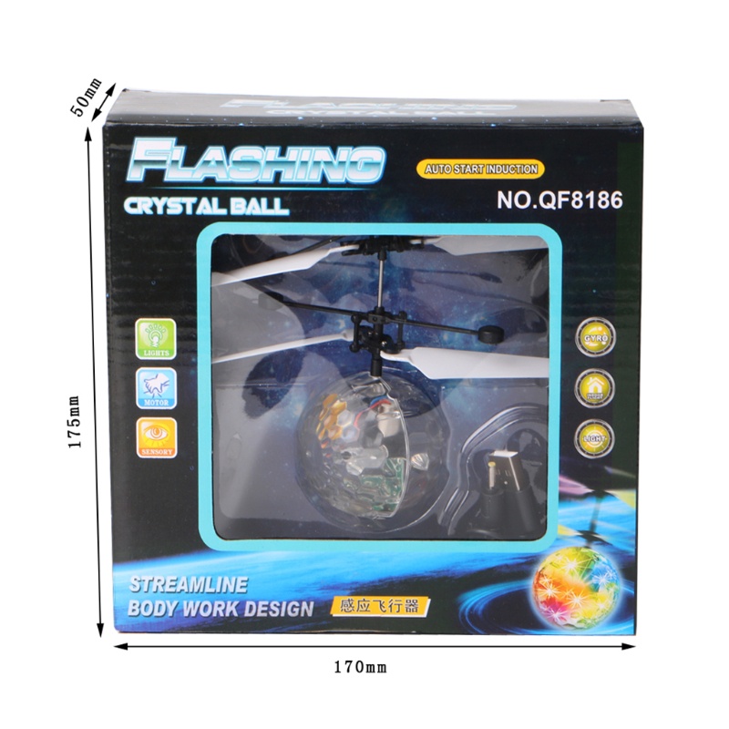 Mary Flash Flying Infrared Induction Colorful LED Disco RC Helikopter Mainan Anak