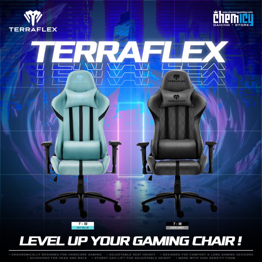 Terraflex T1S / T-1S Soft Fabric Series Gaming Chair / Kursi Gaming