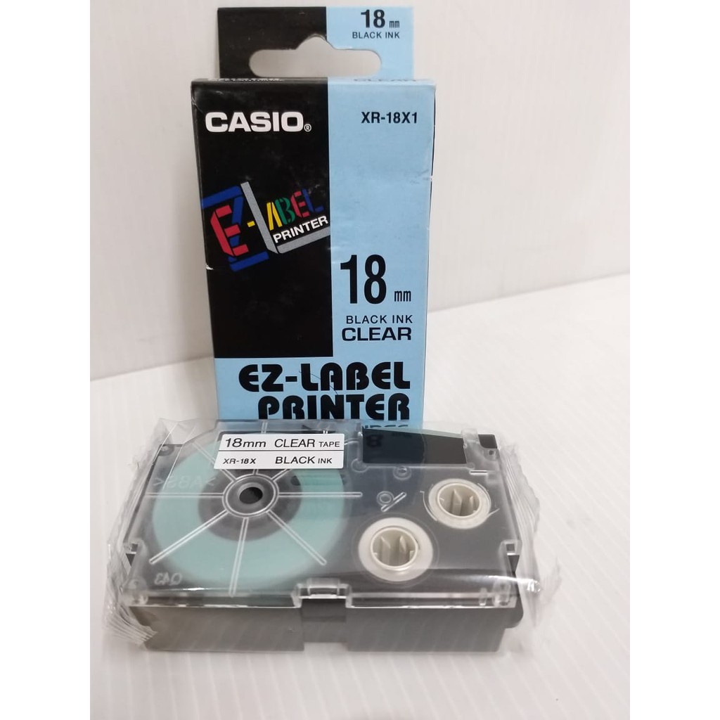 

Pita Label Tape Printer Casio XR18X1 18mm Clear