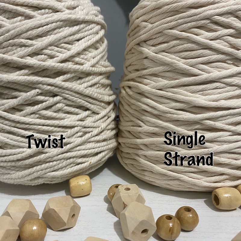 Tali macrame Grade A 2mm 3mm 4mm super katun cotton rope 4mm 3mm 1kg