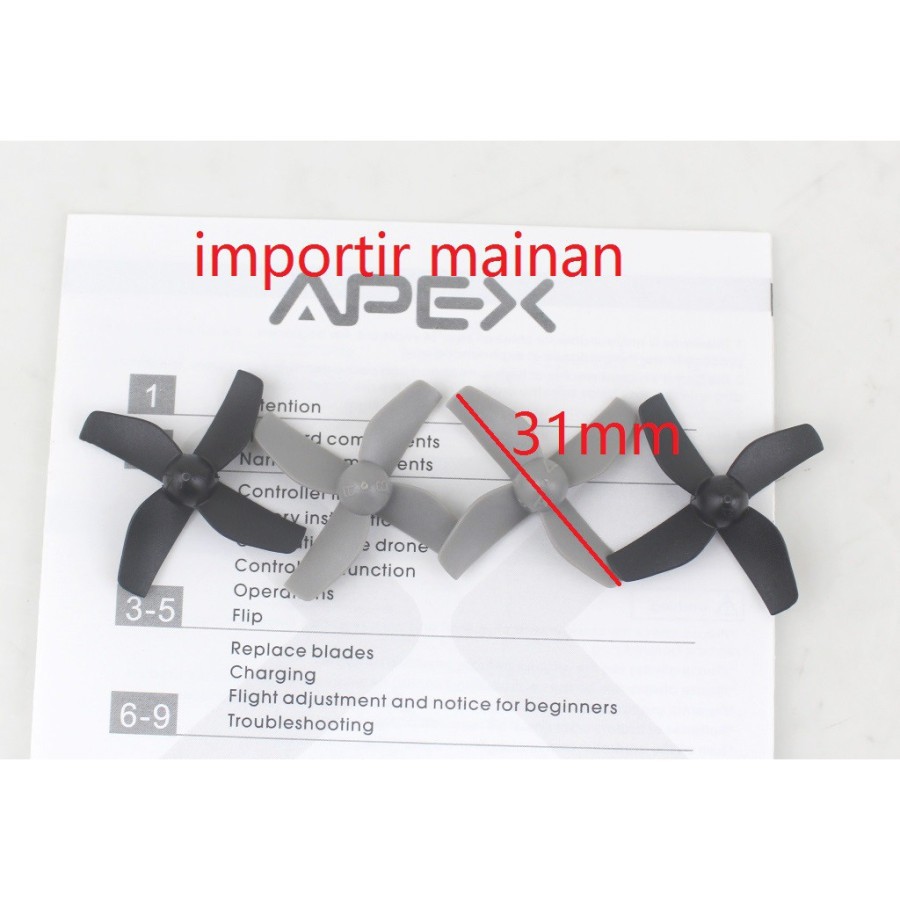 Propeller set mini drone APEX GD65A Baling-Baling 1 set isi 4 pcs