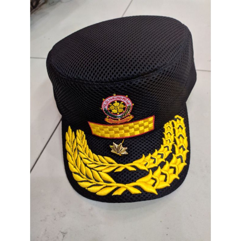 Topi komando hitam pol pp 4c