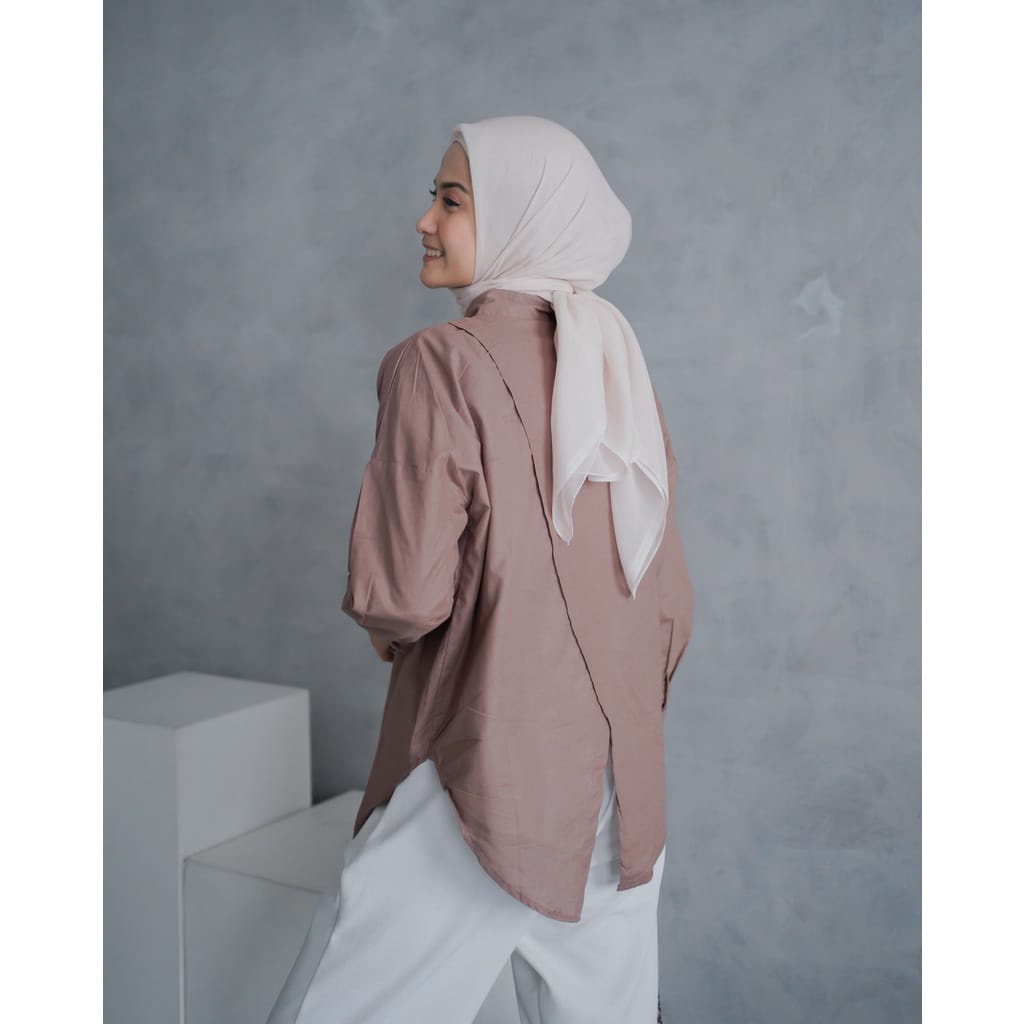 RX FASHION - SITA TOP / KEMEJA ATASAN BLOUSE WANITA XXL /  NELKA OVERSIZE SHIRT / Kemeja KINA / NELKA SHIRT TOP HITS OOTD  - NN