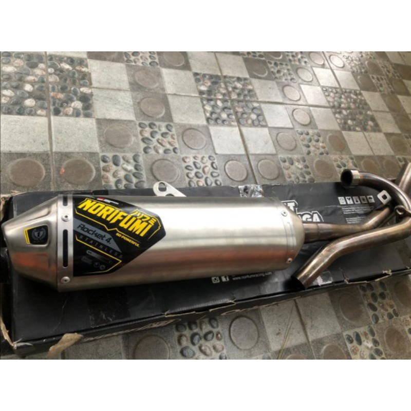 knalpot Norifumi roket 4 original untuk klx/D-Tracker