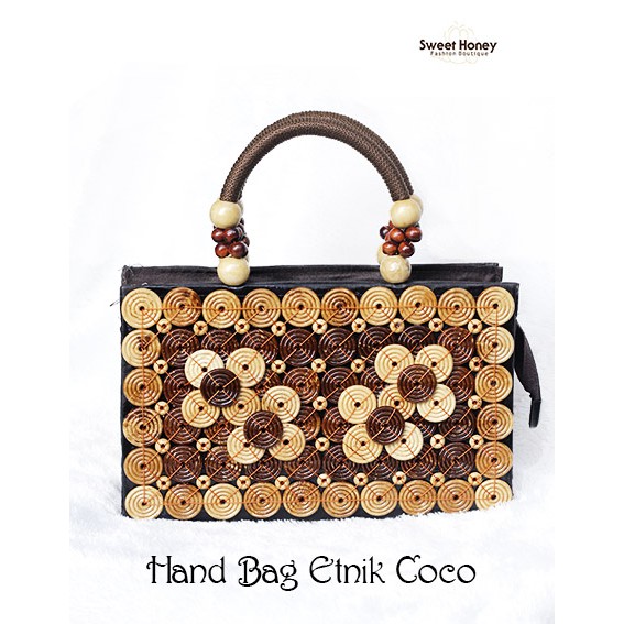 Sweet Honey ~ Tas Batok Kelapa Coco Kerajinan Tangan Bali Handmade Bag Coco [BIsa COD/Bayar di tempat]