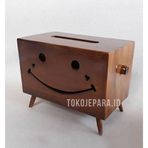 TEMPAT TISU SMILE bahan kayu jati
