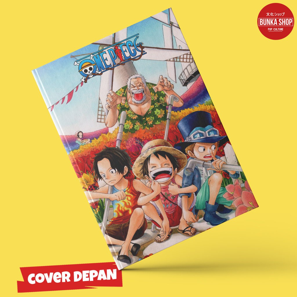 

Note Book Anime One Piece Ace Luffy Sabo Hardcover A5 Buku Tulis Catatan Murah