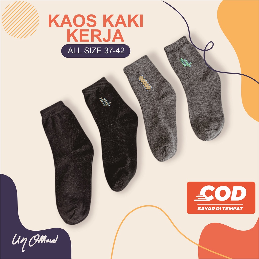 Kaos Kaki Pria Dewasa Kerja Kantoran - Tebal Motif dan Polos