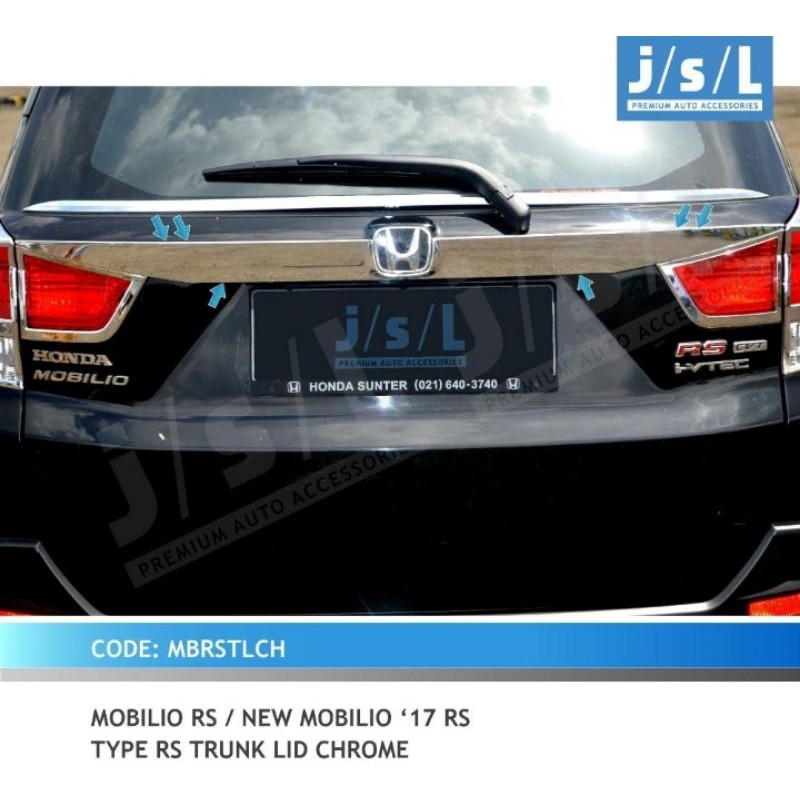 Trunklid Garnish Pintu Bagasi Honda Mobilio RS 2017
