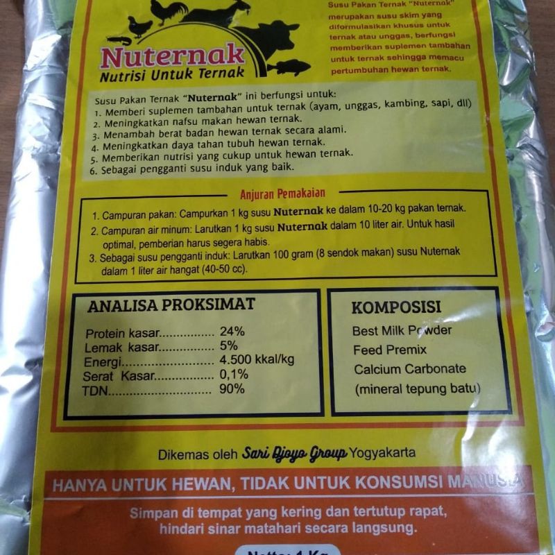 Susu Pakan Ternak Poultry | Susu Hewan Vitamin Ternak Nutrisi Ternak Sapi Kambing Domba Lele Udang