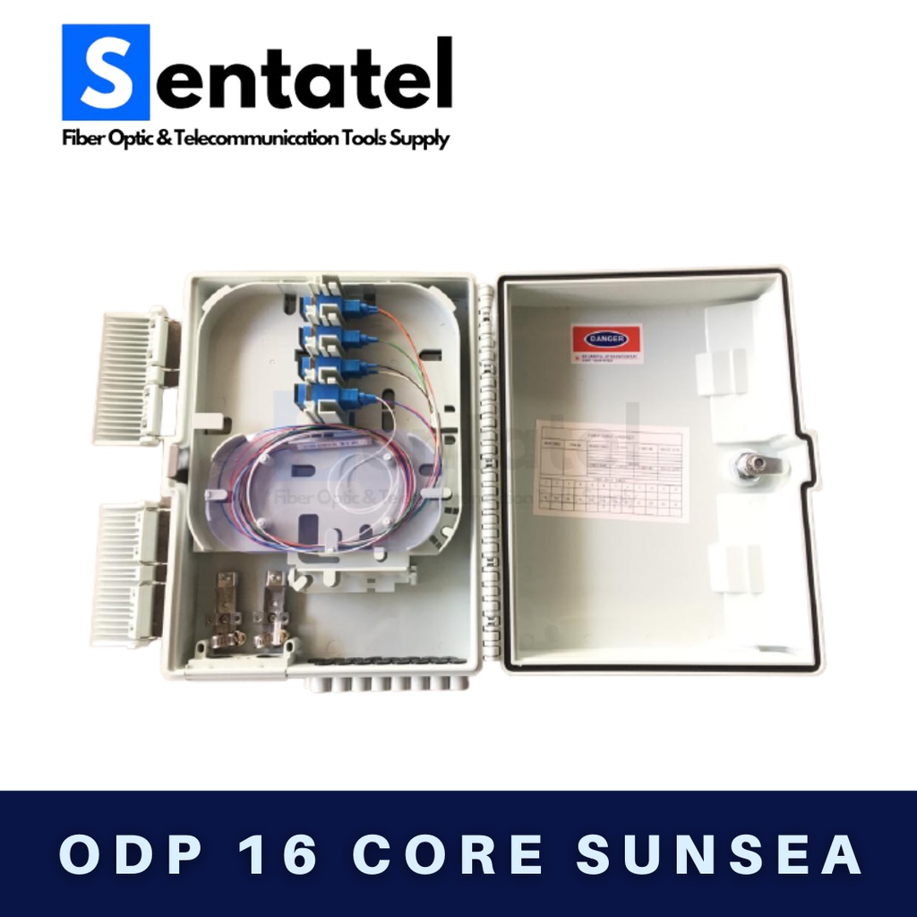 ODP 16 Core SC UPC Model Sunsea Lengkap Splitter 1x8